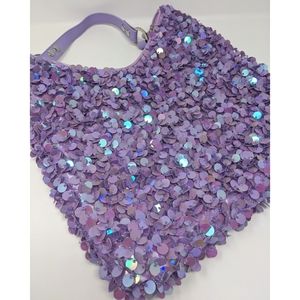 Unique Lavender Sequin Paillette Shoulder Bag